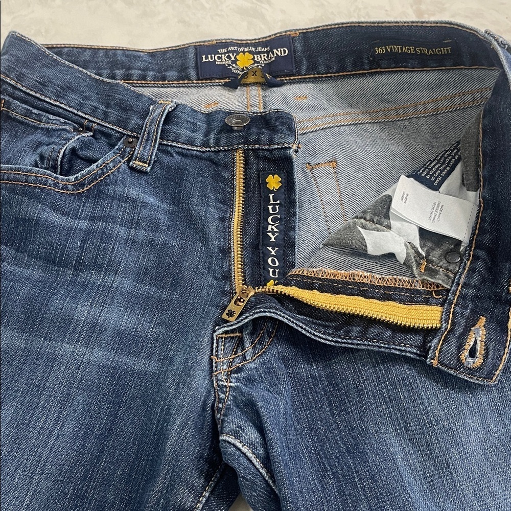 Lucky Brand Jeans Mens 28x32 Blue 363 Vintage Straight Premium Italian Denim - Picture 15 of 15